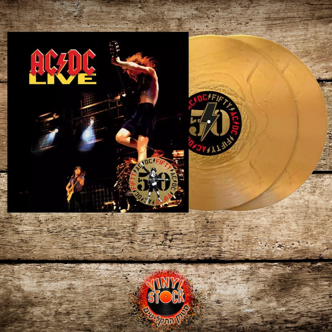 AC/DC – Live - Album 50th Anniversary Edition Gold Color Vinyl Record 2xLP